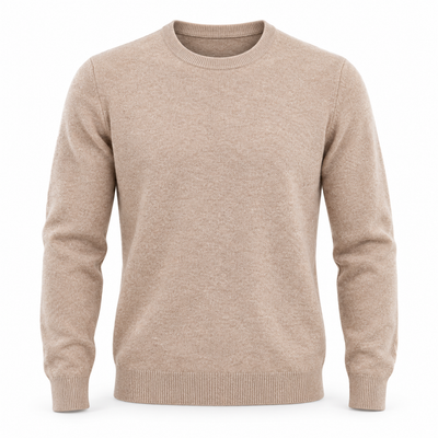 Luansky AI white product card — sweater-lana-hombre-cuello-v-redondo