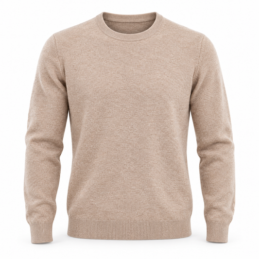 Luansky AI white product card — sweater-lana-hombre-cuello-v-redondo