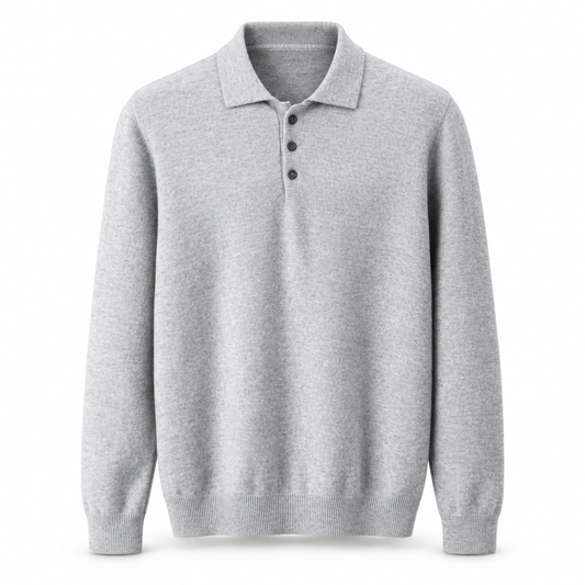 Luansky AI white product card — sweater-lana-hombre-manga-larga