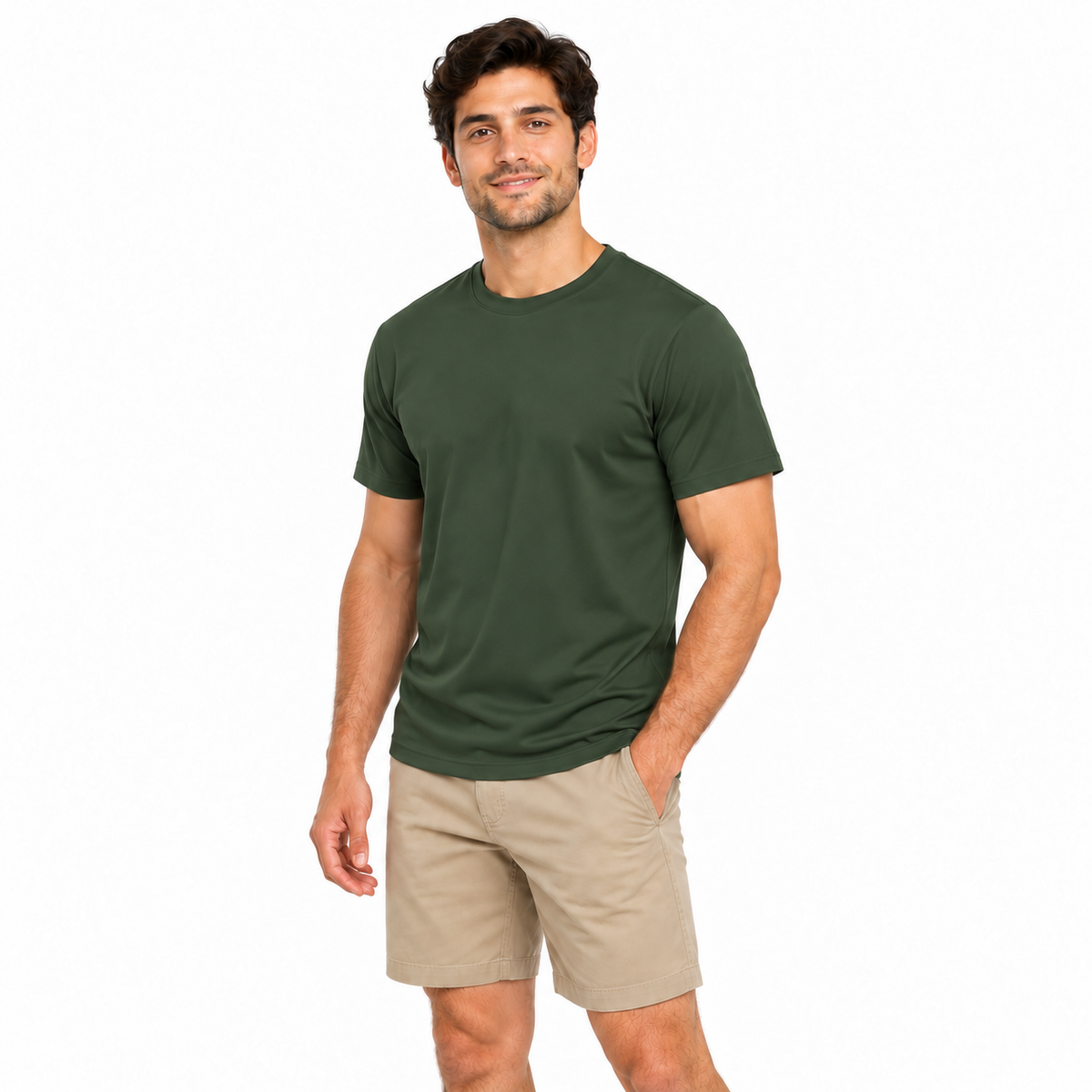 Camiseta Tech Fit para hombre · Verde militar
