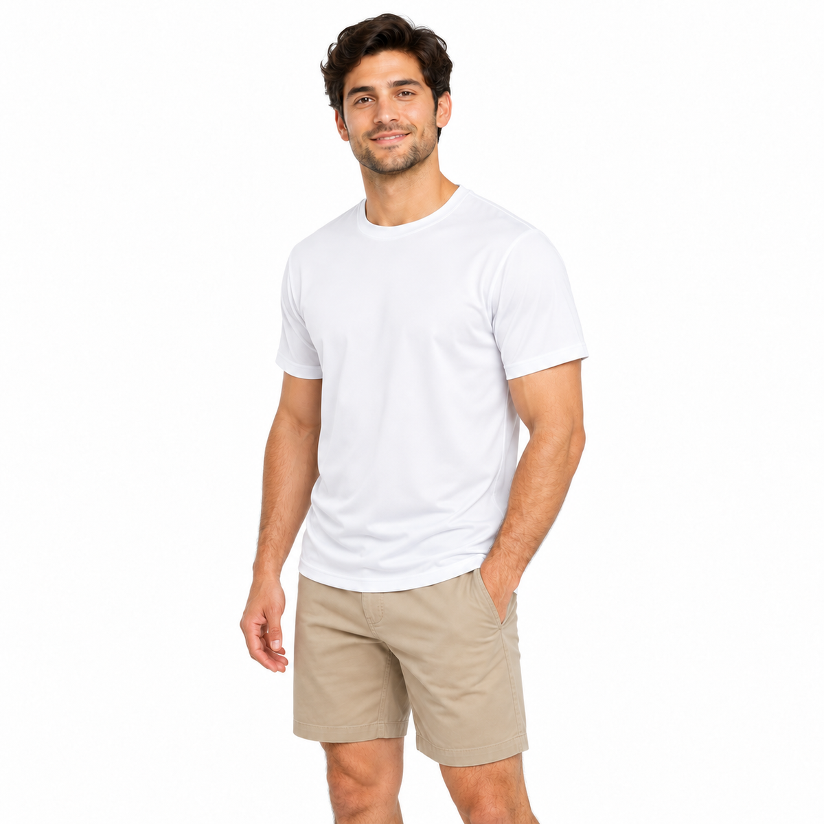 Camiseta Tech Fit para hombre · Blanco
