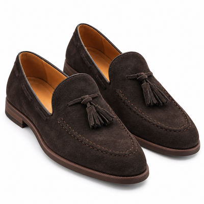 Luansky AI white product card — zapato-clasico-cuero-hombre-mostaza-cafe